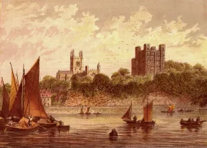Rochester Castle Drucke: Rochester and River Medway