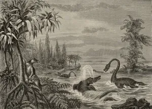 Nineteenth Century Nature Scenes Drucke: Scene during Lower Oolite period