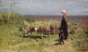 Schäferin (Öl auf Leinwand)