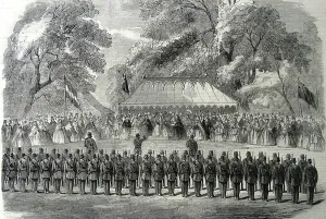 Victorian Era Celebrations Drucke: A silver bugle, 1860
