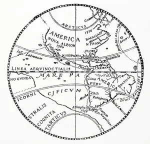 Old World Maps Drucke: The Silver map of the world