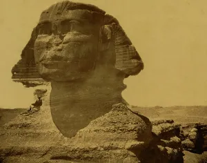 North Africa Ancient Ruins Drucke: the Sphinx 1880 (photo)