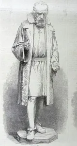 Italian Astronomer Drucke: Statue of Galileo, 1860