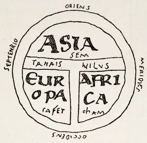Ancient World Maps Drucke: A T-map, 13th century
