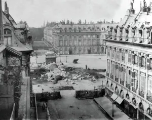 France Historical Images Drucke: Vendome column destroyed on May 16