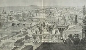 Blick auf Paris, 1870 (Stich)