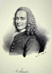 Voltaire Portrait Drucke: Voltaire, 1840 (litho)