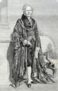 Conservative Politician Portrait Drucke: William Cubitt, 1860 (engraving)