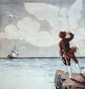 Vintage Boat Transport Drucke: The Wind in a Frolic, 1850