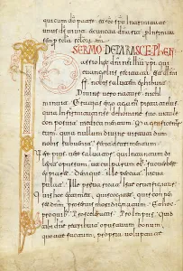 Text mit anfänglichem P.