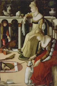 Zwei venezianische Damen im Panel