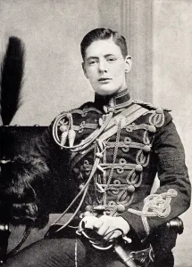 Winston Churchill als Zweitleutnant im 4. Queens Own Hussars