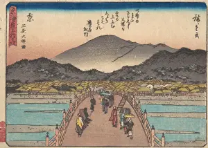 Edo Period Prints Drucke: 東海'十三次　京　三条大橋図