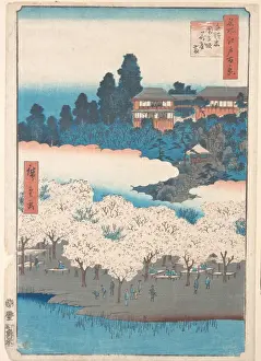 名所江戸百景 千駄木£子坂花屋敷