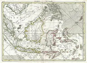 1770, Bonne Map of the East Indies