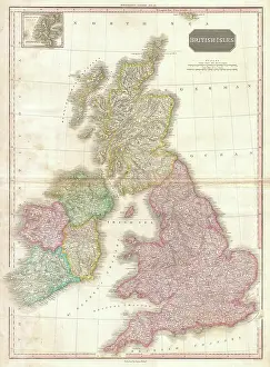 Drucke von 1818, Karte von John Pinkerton über die britischen Inseln, England, Schottland, Irland, John Pinkerton, 1758 - 1826, schottischer Antiquar und Kartograf Karte Drucke: 1818, Karte von John Pinkerton über die britischen Inseln, England, Schottland, Irland.