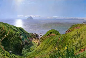 Scottish Island Scenery Drucke: Ailsa Craig A View of Ailsa Craig and the Isle of Arran signed and dated, William
