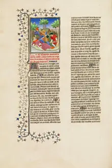 French Medieval Manuscript Art Drucke: The Assassination of the Emperor Vitellius