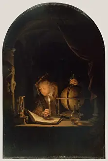 Gerrit Dou Paintings Drucke: Astronomer by Candlelight