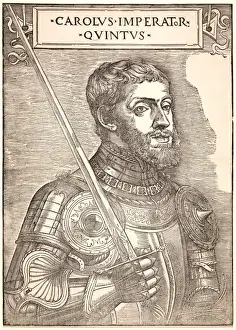 Holy Roman Emperor Charles V Drucke: Attributed to Giovanni Britto (German)