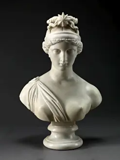 19th Century Italian Art Drucke: Aurora Inscribed on supporting column on back of bust: OPVS | ROMAE Signed