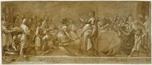 17th Century Italian Art Drucke: A Banquet