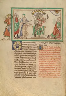 Medieval European Illustrations Drucke: The Beast Enthroned