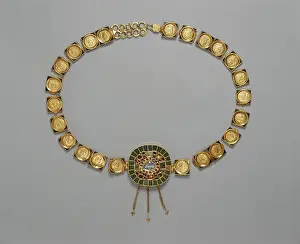 Ancient Roman Jewelry Drucke: Belt with Central Medallion