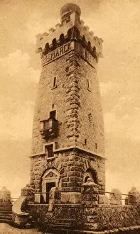 Bismarck Tower Germany Drucke: Bismarckturm Apolda 1918 Thuringia