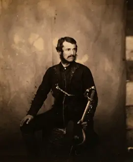 Crimean War Era Portraits Drucke: Captain Burnaby, Grenadier Guards, Crimean War, 1853-1856, Roger Fenton historic