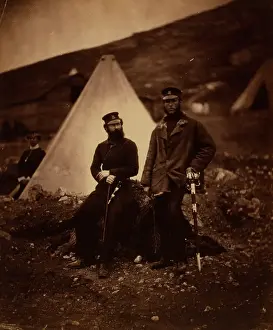 Crimean War Era Portraits Drucke: Captain Graham & Captain Macleod, 42nd Regiment, Crimean War, 1853-1856, Roger Fenton