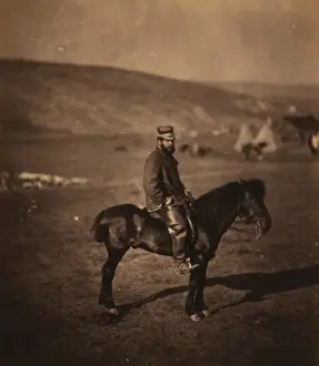 Crimean War Photographs Drucke: Captain Inglis, 5th Dragoon Guards, Crimean War, 1853-1856, Roger Fenton historic