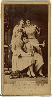 Vintage Entertainment Memorabilia Drucke: Card Number 337, Adele Sisters, Actors, Actresses series, N145-3, issued, Duke Sons & Co