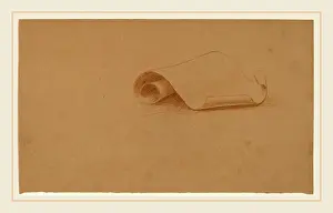 Charles Sprague Pearce, Study of a Scroll, American, 1851-1914, 1890-1897, brown