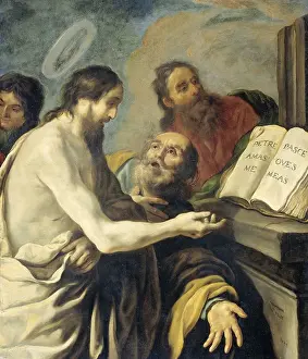 Baroque Era Religious Art Drucke: Christ Instructs Peter Feed My Sheep Christ instructs Peter