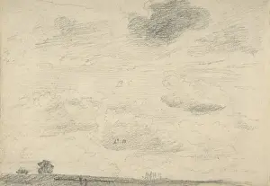 Hampstead Heath Landscape Drucke: Cloud Study Hampstead Heath ca 1821 Graphite