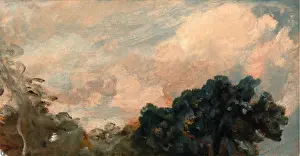 British Landscape Artwork Drucke: Cloud Study with Trees, John Constable, 1776-1837, British