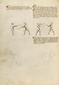 Medieval Combat Art Drucke: Combat with Implements