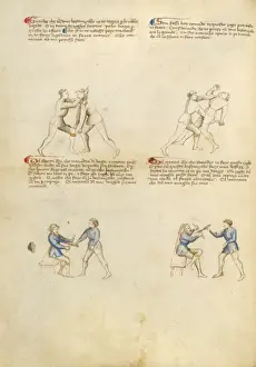 Medieval Combat Art Drucke: Combat with Rondel and Dagger