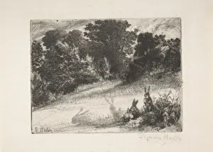 Combe Bottom 1860 Radierung Trockenpunkt erste Zustand