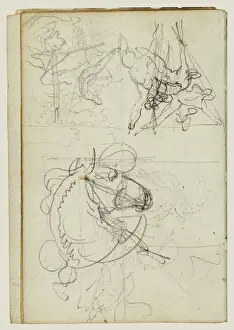 Theodore Gericault Art Drucke: Compositional Studies Theodore Gericault French