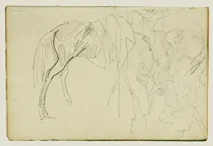 Kompositionelle Studie Pferdestudien Theodore Gericault