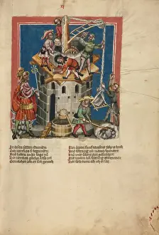 Tower Of Babel Illustration Drucke: The Construction of the Tower of Babel