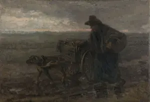 Rural Life Oil Painting Drucke: Country Roads Fields Performance titled fields