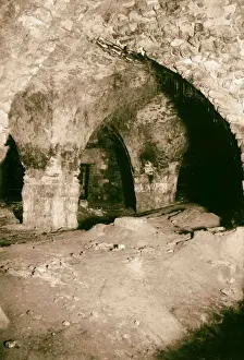 Old City Jerusalem Israel Drucke: Damascus Gate environs Substructions 1900 Jerusalem