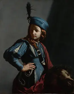 David With Goliath Head Drucke: David with the Head of Goliath