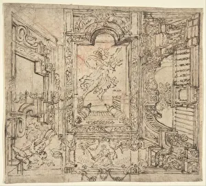 Perspective Drawing Techniques Drucke: Design Painted Ceiling Perspective Architectural
