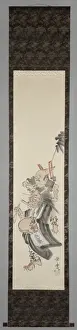 Kawanabe Kyosai Artwork Drucke: A devil as a mendicant, Kawanabe Kyosai, 1850 - 1889, scroll painting