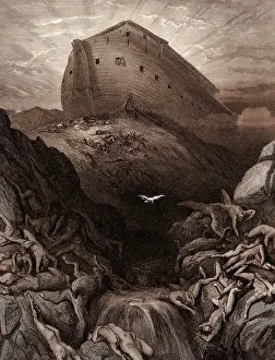Drucke von Die Taube sendete sich aus der Arke von Gustave Dore Verwandte Bilder Drucke: Die Taube aus dem Arztkasten herausfliegt von Gustave Dore