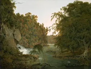 Joseph Wright Of Derby Drucke: Dovedale Signed and dated, lower right on further bank right of tree root: I